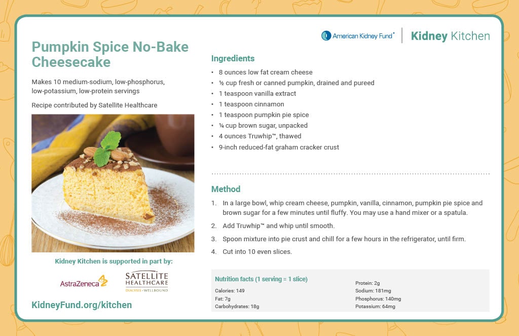 5 Kidney Friendly Recipe Cards